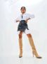 Cesare Gaspari Jewel Stiletto Kniehoge Laarzen Yellow Dames - Thumbnail 15