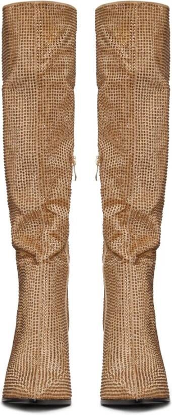Cesare Gaspari Jewel Stiletto Kniehoge Laarzen Yellow Dames