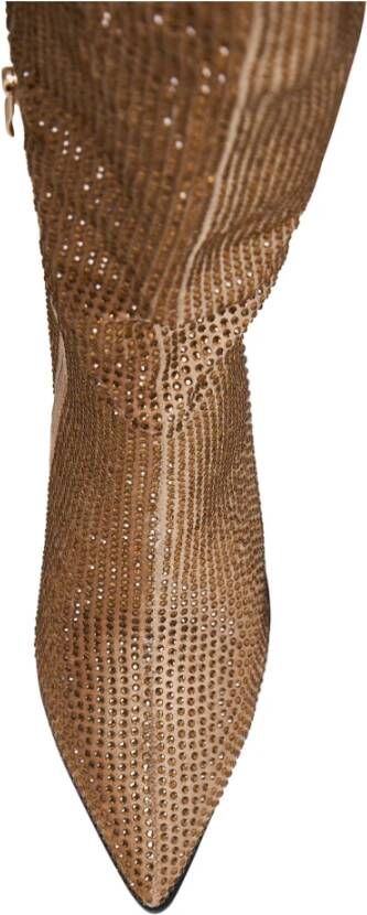 Cesare Gaspari Jewel Stiletto Kniehoge Laarzen Yellow Dames