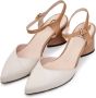 Cesare Gaspari Klassieke Blokhak Leren Pump Beige Dames - Thumbnail 2