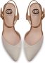 Cesare Gaspari Klassieke Blokhak Leren Pump Beige Dames - Thumbnail 4