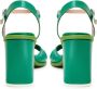 Cesare Gaspari Klassieke Blokhak Sandalen Groen Green Dames - Thumbnail 9