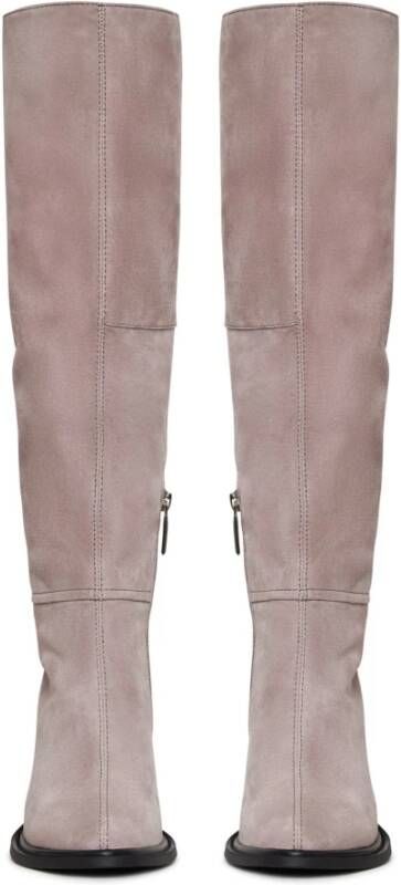 Cesare Gaspari Klassieke blokhaklaarzen Beige Gray Dames