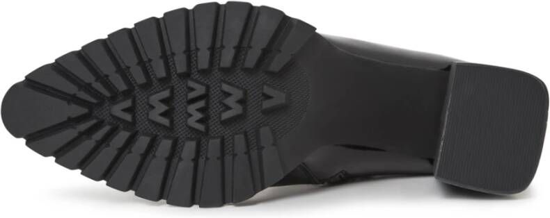 Cesare Gaspari Klassieke enkellaarsjes Zwart lakleer Black Dames