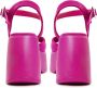 Cesare Gaspari Klassieke Plateausandalen Fuchsia Pink Dames - Thumbnail 11