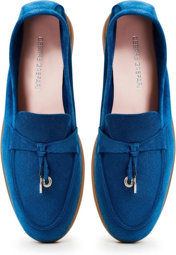 Cesare Gaspari Klassieke platte loafers Blauw Blue Dames