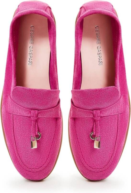 Cesare Gaspari Klassieke platte loafers Fuchsia Pink Dames
