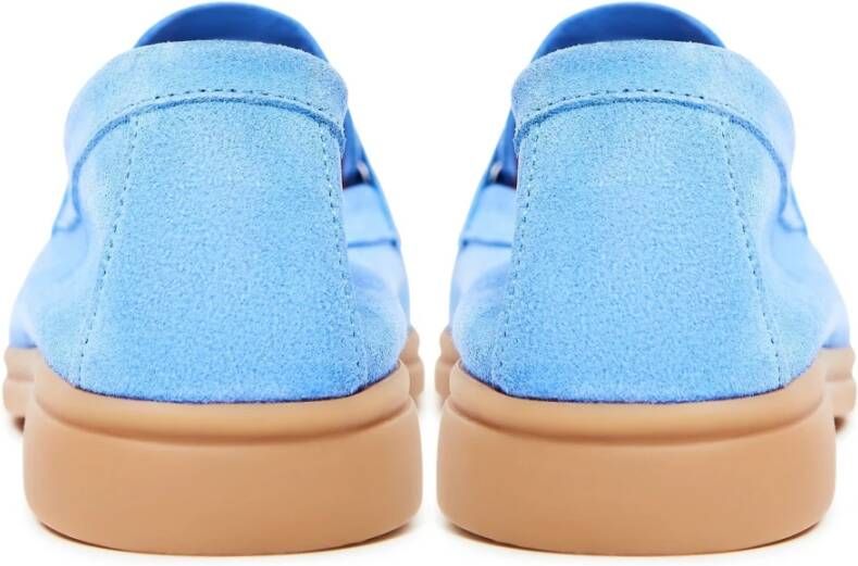 Cesare Gaspari Klassieke platte loafers Lichtblauw Blue Dames