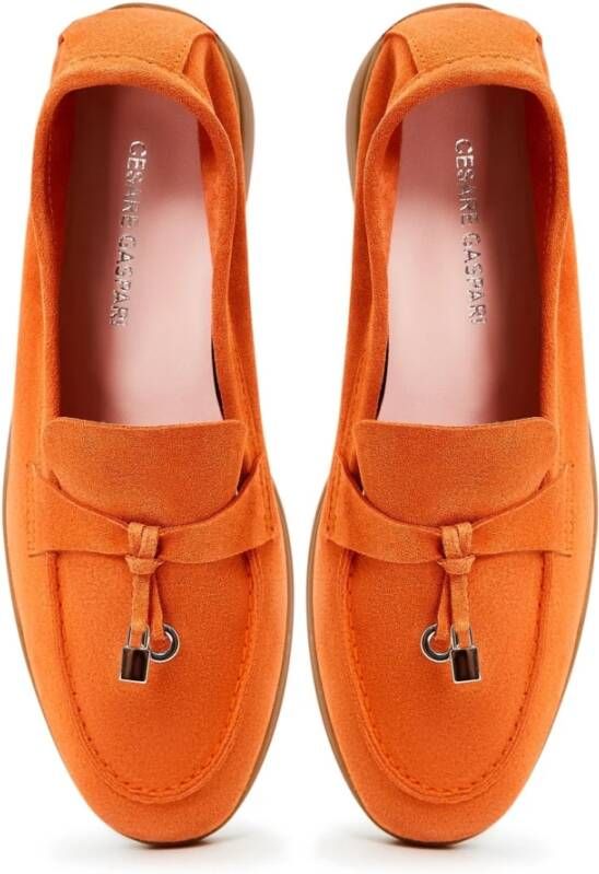 Cesare Gaspari Klassieke platte loafers Oranje Orange Dames