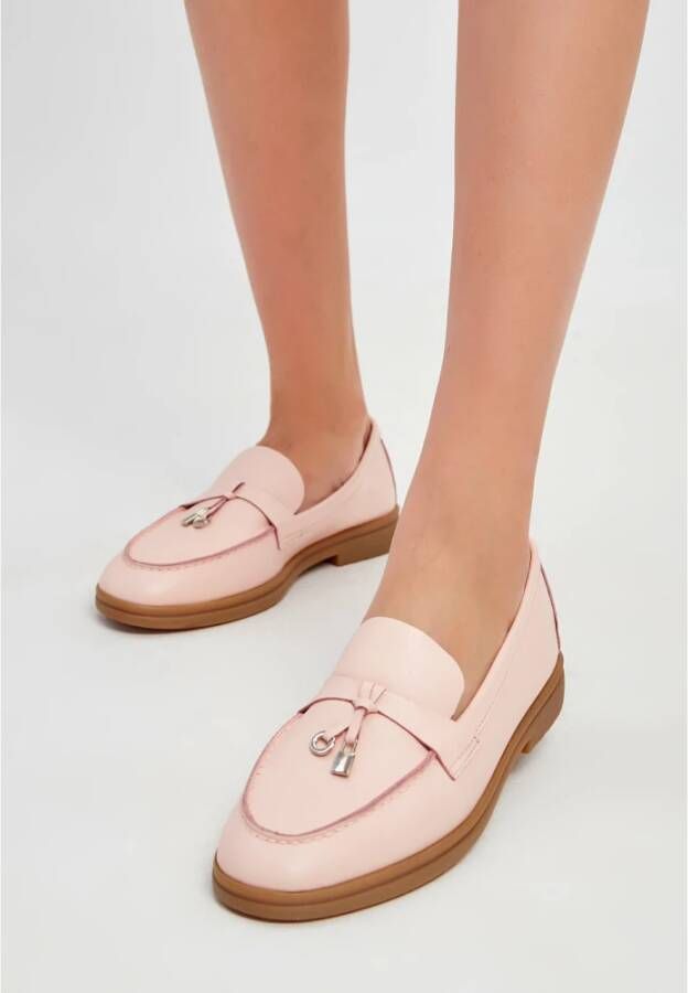 Cesare Gaspari Klassieke platte loafers Roze Pink Dames