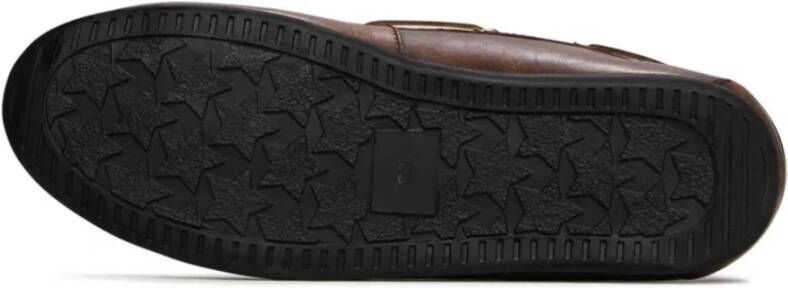 Cesare Gaspari Klassieke versleten leren loafers Bruin
