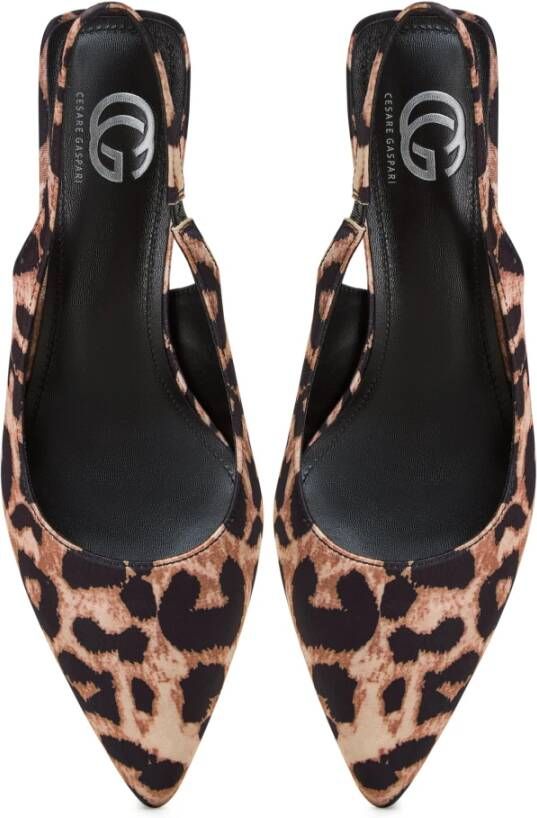 Cesare Gaspari Leopard High Heeled Pumps Brown Dames