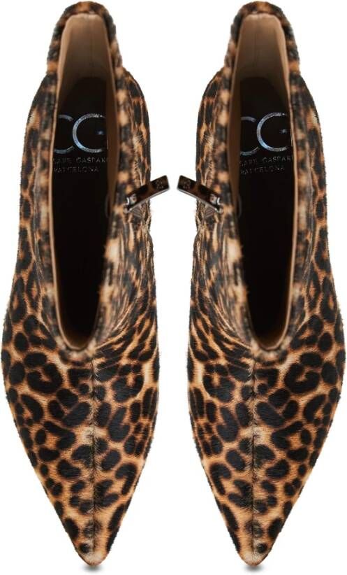 Cesare Gaspari Leopard Klassieke Enkellaarzen Brown Dames
