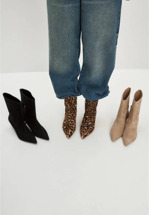 Cesare Gaspari Leopard Klassieke Enkellaarzen Brown Dames