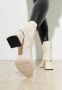 Cesare Gaspari Block Heel Ankle Boots Off white Beige Dames - Thumbnail 10