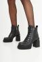 Cesare Gaspari Enkellaarsjes met blokhak van leer Black Dames - Thumbnail 8