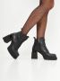 Cesare Gaspari Enkellaarsjes met blokhak van leer Black Dames - Thumbnail 10