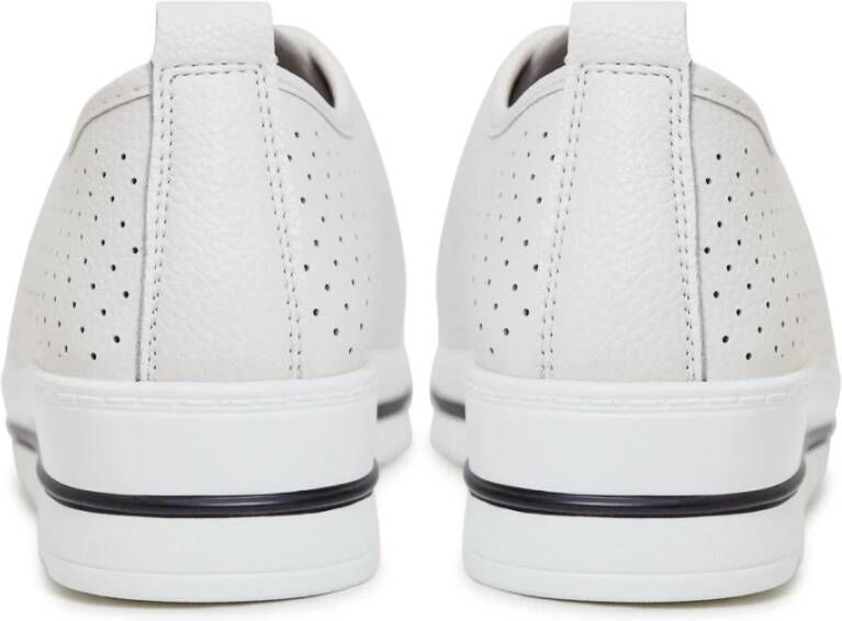 Cesare Gaspari Leren Classic Platform Instappers Wit White Dames