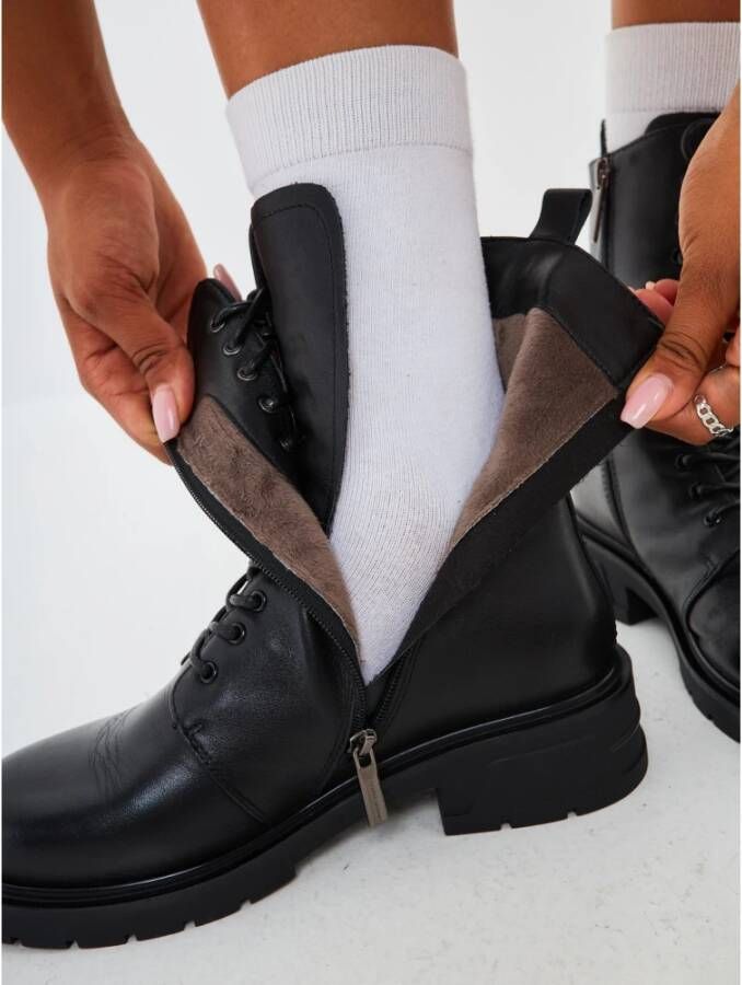 Cesare Gaspari Leren Enkelboots met Blokhak