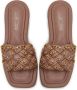 Cesare Gaspari Leren Ketting Sandalen Beige Dames - Thumbnail 5