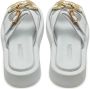Cesare Gaspari Leren Ketting Sandalen Wit White Dames - Thumbnail 6