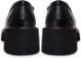 Cesare Gaspari Leren Klassieke Blokhak Loafers Zwart Black Dames - Thumbnail 9