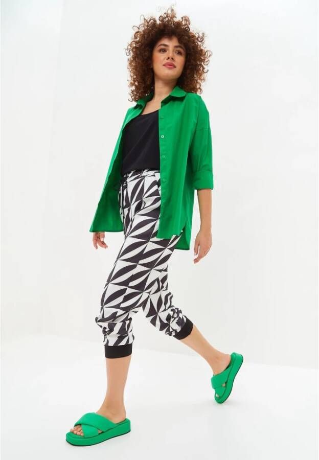 Cesare Gaspari Leren Plateau Muiltje Groen Green Dames