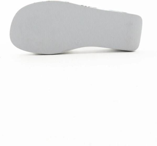 Cesare Gaspari Leren Platform Mule White Dames