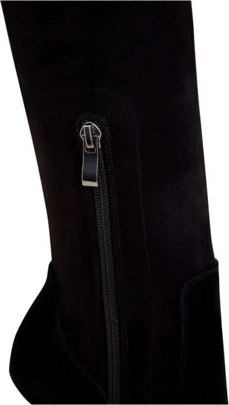 Cesare Gaspari Leren Stiletto Enkellaarzen Black Dames