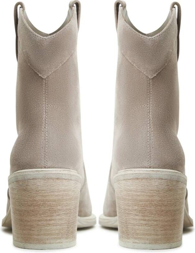 Cesare Gaspari Luxe Block Heeled Cowboy Boots Gray Dames