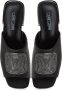 Cesare Gaspari Luxe Block Heeled Slippers Beatriz Black Dames - Thumbnail 4
