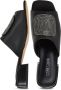 Cesare Gaspari Luxe Block Heeled Slippers Beatriz Black Dames - Thumbnail 5