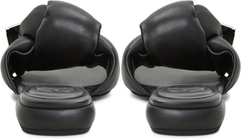 Cesare Gaspari Luxe Blokhak Pantoffels Black Dames