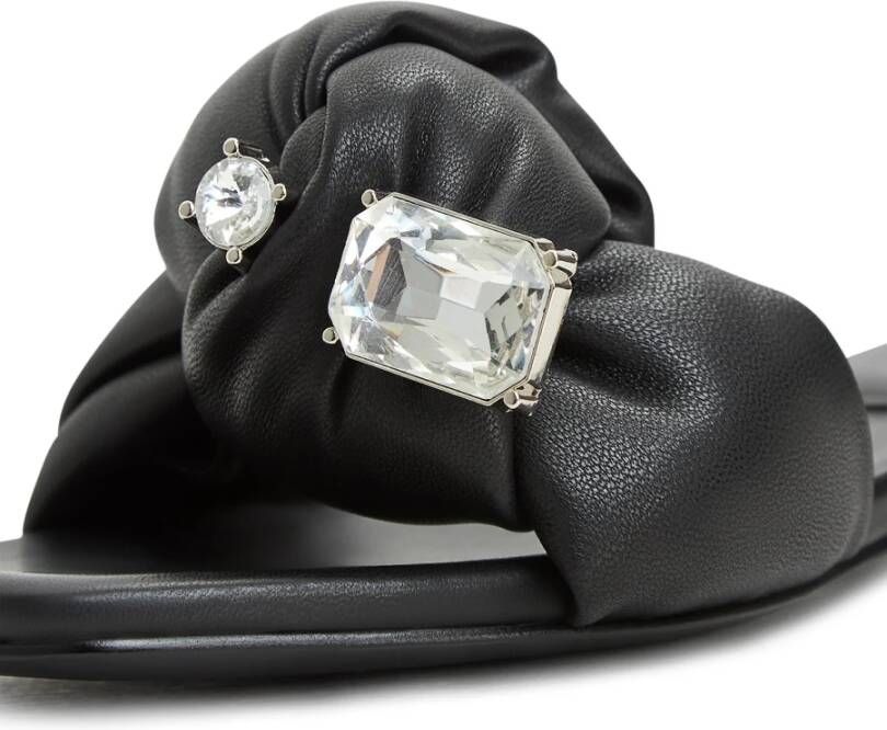 Cesare Gaspari Luxe Blokhak Pantoffels Black Dames