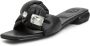 Cesare Gaspari Luxe Blokhak Pantoffels Black Dames - Thumbnail 10