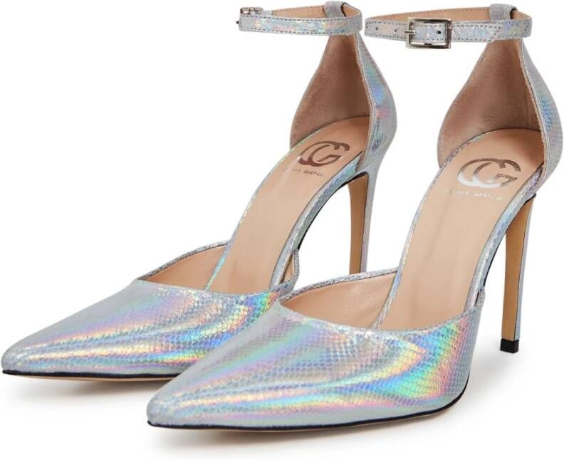 Cesare Gaspari Luxe hoge hakken pumps Zilver Gray Dames