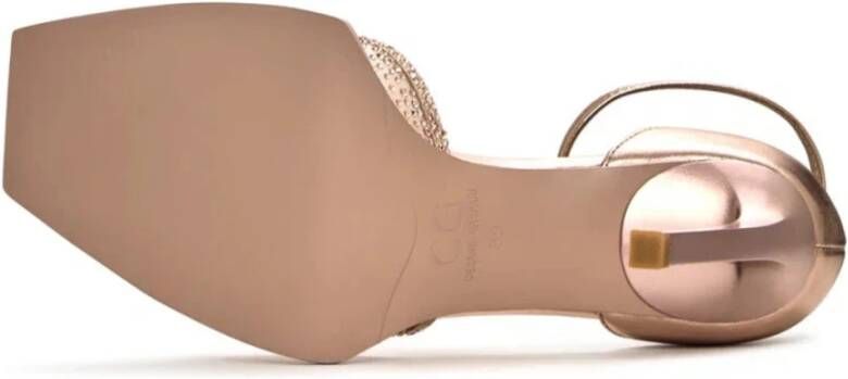 Cesare Gaspari Luxe Kristal Enkelband Hakken Beige