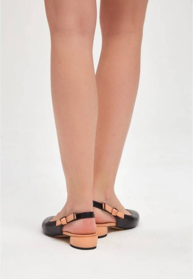 Cesare Gaspari Luxe Leren Ballerina Zwart Black Dames