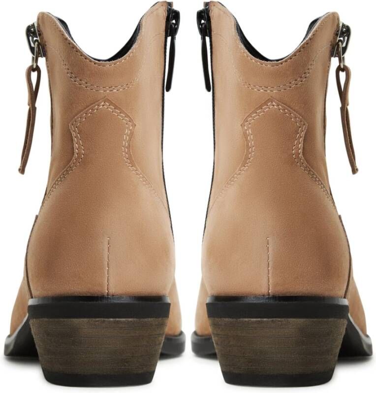 Cesare Gaspari Luxe Leren Cowboy Laarzen Bruin Brown Dames