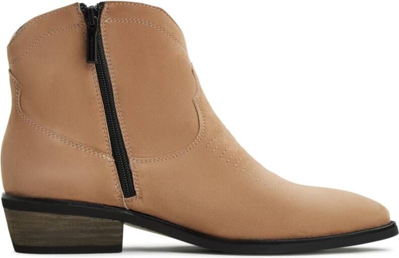 Cesare Gaspari Luxe Leren Cowboy Laarzen Bruin Brown Dames