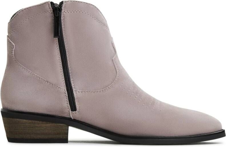 Cesare Gaspari Luxe Leren Cowboy Laarzen Grijs Gray Dames