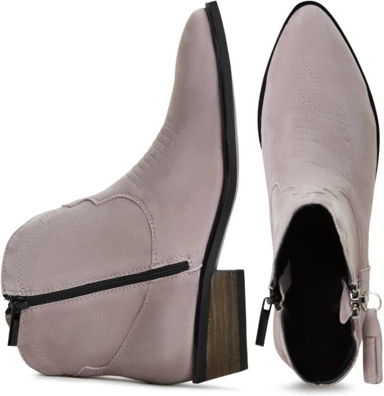Cesare Gaspari Luxe Leren Cowboy Laarzen Grijs Gray Dames