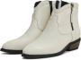 Cesare Gaspari Luxe Leren Cowboy Laarzen Ivoor Beige Dames - Thumbnail 2