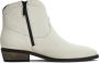 Cesare Gaspari Luxe Leren Cowboy Laarzen Ivoor Beige Dames - Thumbnail 6