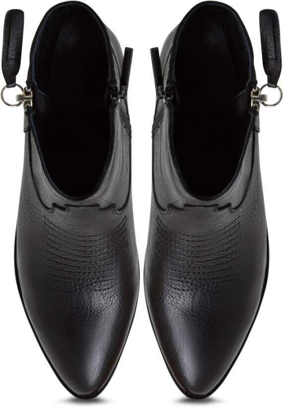 Cesare Gaspari Luxe Leren Cowboy Laarzen Zwart Black Dames