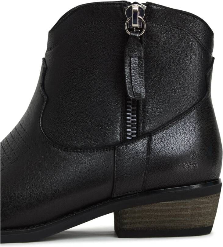 Cesare Gaspari Luxe Leren Cowboy Laarzen Zwart Black Dames