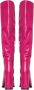 Cesare Gaspari Luxe Leren Over-de-Knie Laarzen Pink Dames - Thumbnail 5