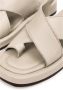 Cesare Gaspari Luxe Leren Plateau Sandalen Beige Dames - Thumbnail 9