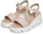 Cesare Gaspari Luxe Leren Plateau Sandalen Beige Dames - Thumbnail 2