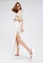 Cesare Gaspari Luxe Leren Plateau Sandalen Beige Dames - Thumbnail 3